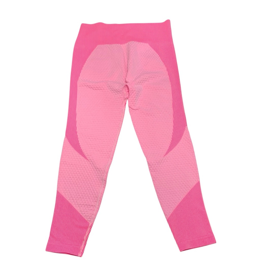 DAISY 2 Tone Pink Ribbed Waffle Knit Leggings Sz 2X